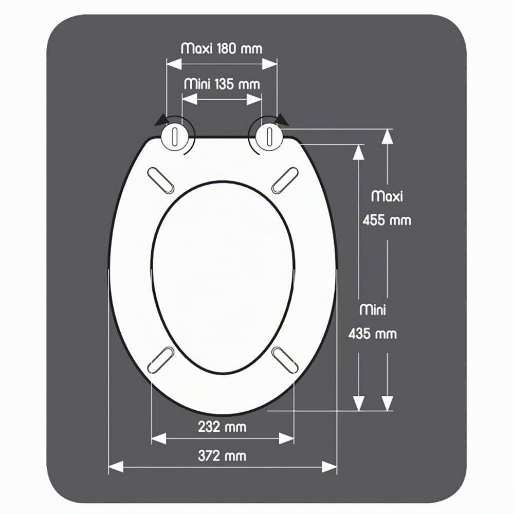Gelco Design Dolce - Tapa para Inodoro, Madera Molde, Rosa, 44 x 37,5 x 5,5 cm
