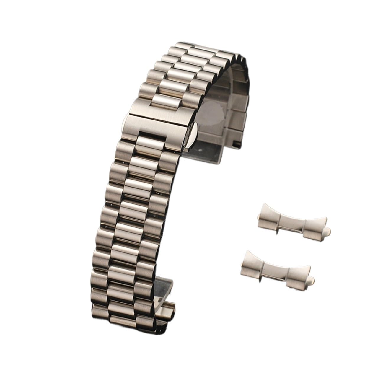 INEOUT Bracelet De Montre En Acier Inoxydable Massif 10mm 12mm 13mm 14mm 16mm 17mm 18mm 19mm 20mm 21mm 22mm Dragonne Boucle Papillon