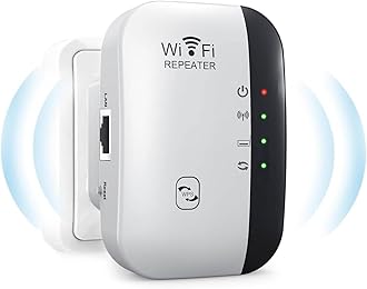 WiFi Extender Signal Booster Up to 3000sq.ft and 28 Devices, WiFi Range Extender, Wireless Internet Repeater, Long Range Amplifier with Ethernet Port, 1-Key Setup, Access Point, Alexa Compatible