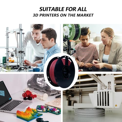 Image of iBOSS Matte PLA PRO Filament 1.75mm Dark Red 1KG, High Toughness 3D Printer Filament Upgraded PLA Plus Filament, PLA+ 3D Printer Filament Dimensional Accuracy + /- 0.02mm, Matte Dark Red 02
