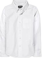 The Children's Place Boys Long Sleeve 100% Cotton Oxford Button-Down Shirt - Soft, Shrink-Resistant Fit
