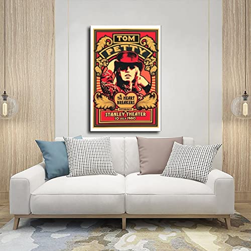Tom Petty Toile murale rétro classique avec couverture de chanteur, décoration murale pour salon, chambre à coucher, sans cadre : 30 x 45 cm - Les Beatles, Paul McCartney, John Lennon, RIngo Starr, George Harrison Tom Petty Toile murale rétro classique avec couverture de chanteur, décoration murale pour salon, chambre à coucher, sans cadre : 30 x 45 cm – Image 6