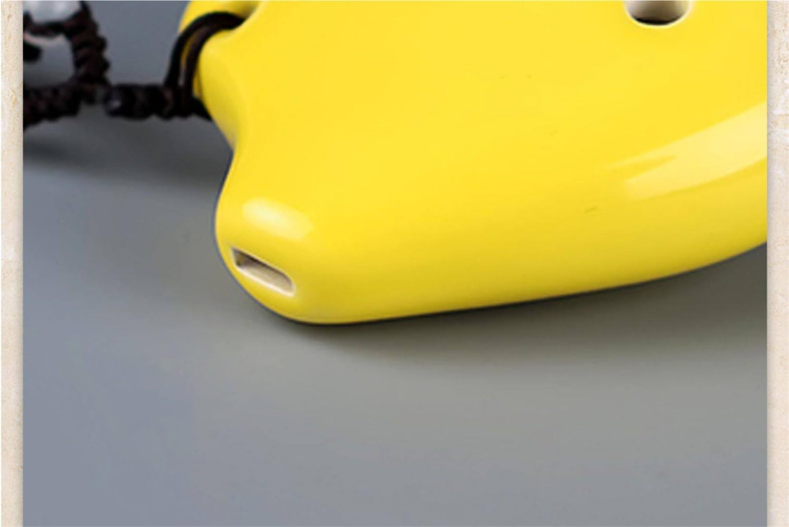 Set Ocarina Strumento Per Principianti Smaltato Giallo Chiave C Per Performance Professionali A 6 Fori