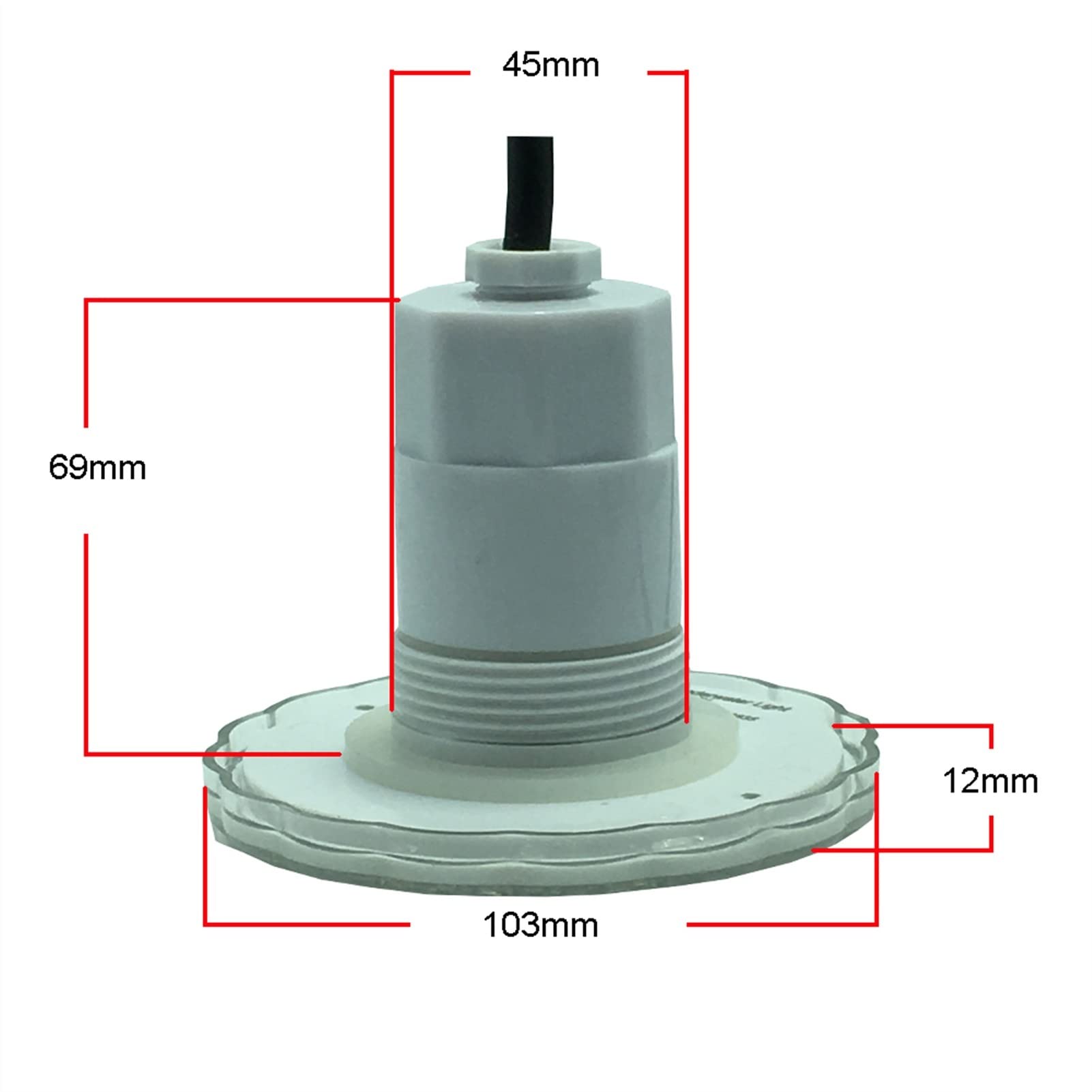 Luz para Piscina Rgb Pool Spotlight 15W Estanque subacuático Iluminación de resina incrustada llena DIRIGIÓ Lámpara de Multi-Color Submarino IP68 Luz de piscina impermeable Luces Sumergibles ( Color :