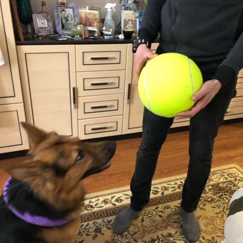 Riesiger Tennisball, 9,5' Großer Tennisball, Große Riesige Hundebälle, Großes Haustierspielzeug, Jumbo-Hundespielzubehör, Lustiger Outdoor-Sport Ball Für Mittelgroße Und Kleine Katzen, Hunde, Spaß