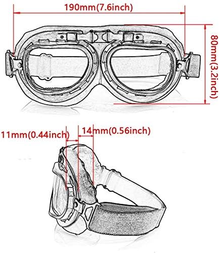 Miniatura 3 de evomosa Gafas de motocicleta Gafas vintage