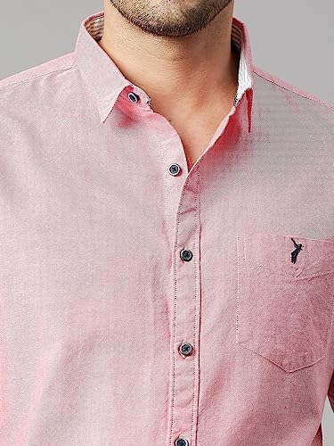 Image of Thomas Scott Men Premium Slim Fit Solid Cotton Twill Full Sleeve Shirt
