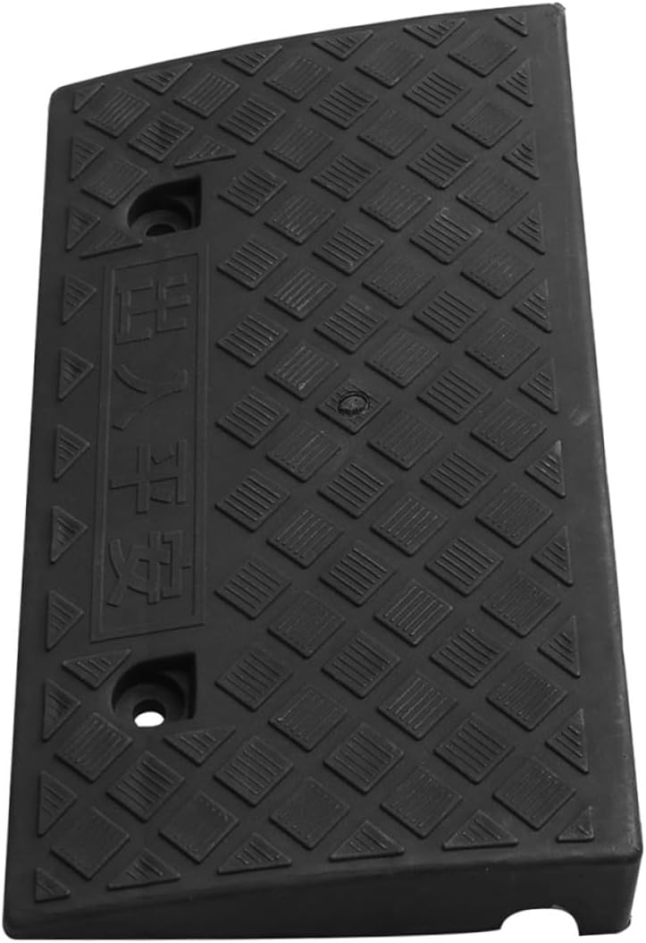 Alipis Vehicle Plastic Curb Ramp 50x27x9cm Black Rubber Triangle Ramp for Car and Motorcycle Loading Driveway