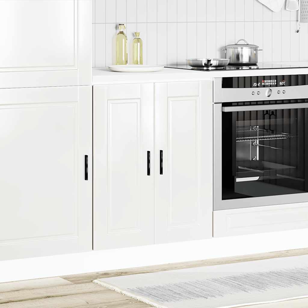 vidaXL Armoire de Cuisine Porto Blanc Brillant Bois ingénierie