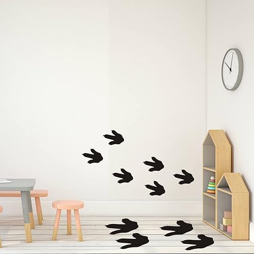 Miniatura 3 de Calcomanías de vinilo para pared de huellas de dinosaurio, para guardería, dormitorio, habitación de niños o niñas, sala de juegos, aula, sala de