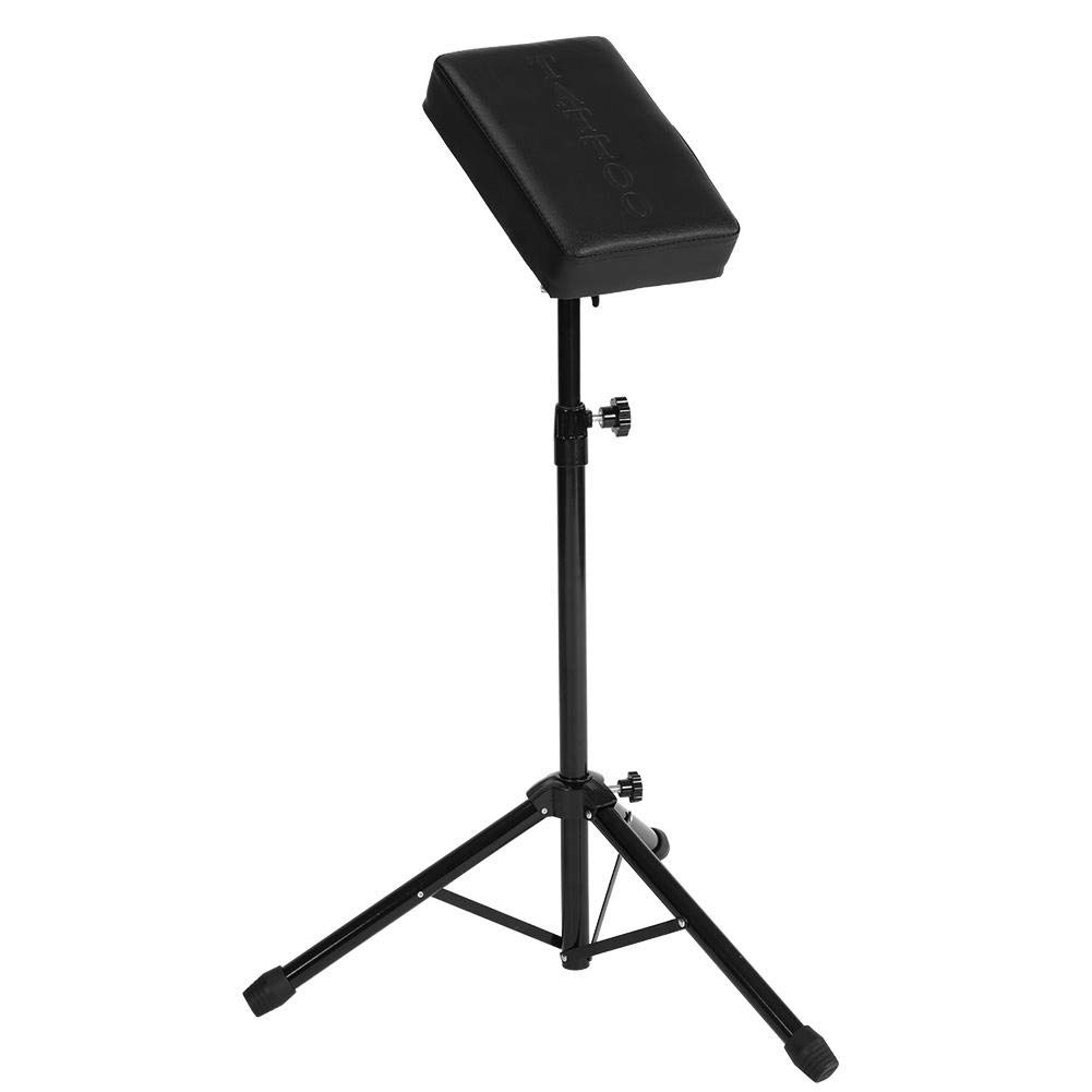 Reposabrazos ajustable para tatuaje, trípode portátil para tatuaje con almohadilla de esponja suave para uso doméstico o salón, altura ajustable de 44.1 a 25 pulgadas