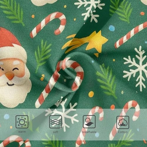 Joisal Florals Girls Underwear Toddlers 2t Cotton Panties for Girl Christmas Cartoon Santa Claus Green Kids Briefs Undies3