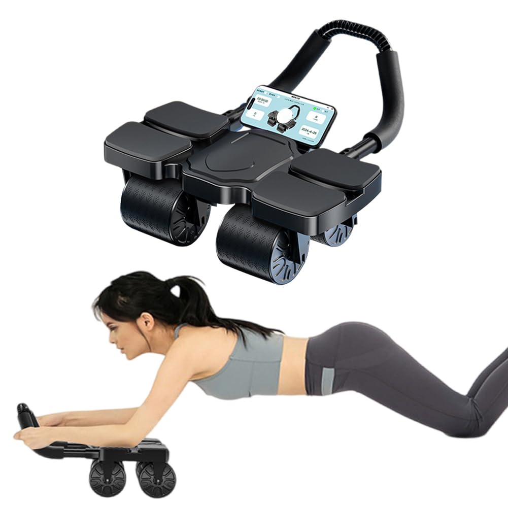 Automatische Rebound Buikwiel, Ab-oefenroller Met Elleboogsteun Buikspiertrainingsapparaat Voor Kernoefeningen Buikspierapparaat Met Kniebeschermers Voor Thuistraining En Automatische Rebound Buikwiel, Ab-oefenroller Met Elleboogsteun Buikspiertrainingsapparaat Voor Kernoefeningen Buikspierapparaat Met Kniebeschermers Voor Thuistraining En