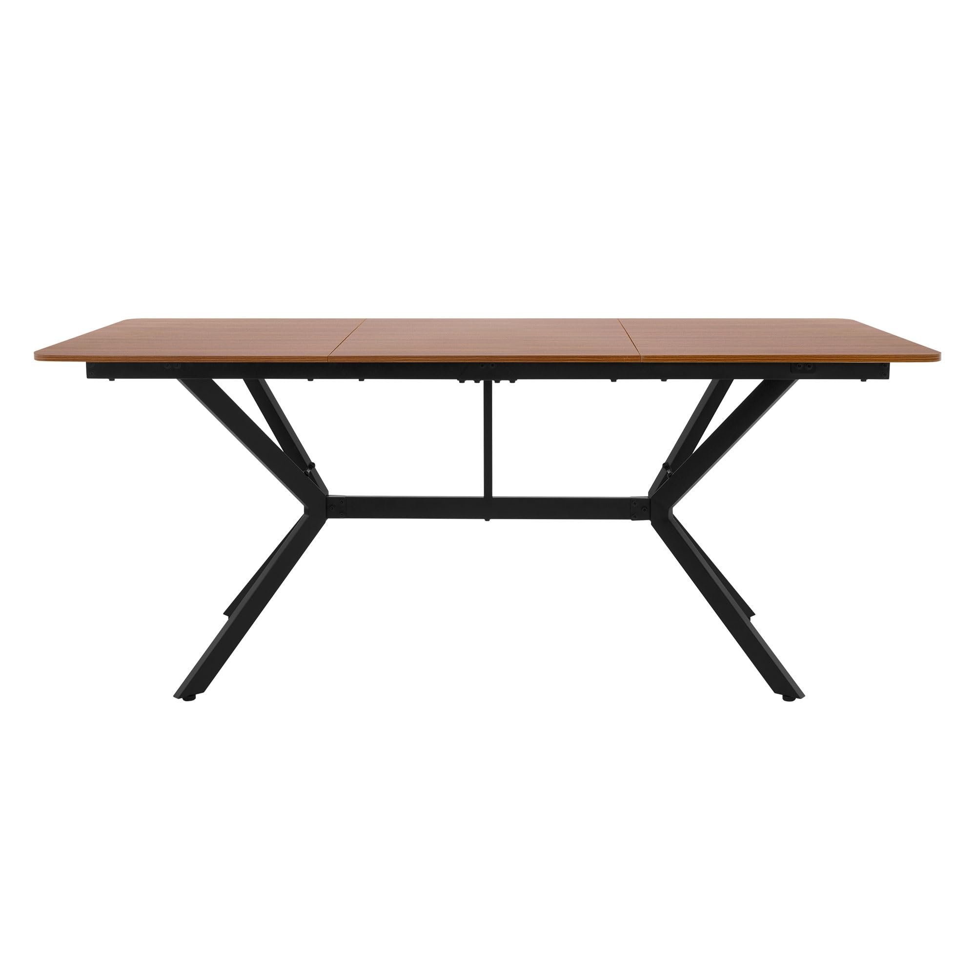 ML-Design Stól do jadalni ciemnobrazowy 180x80x75 cm prostokatny stól dla 6 osób solidny stól kuchenny industrialny stól do salonu z wytrzymala metalowa rama biurko z regulowanymi nózkami