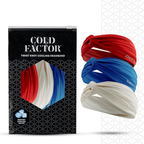 Image of COLD FACTOR Cooling Headband for Women and Men - UPF 50+ Advanced Evaporative Comfort, Instant Cooling Sweatband for Outdoor Sports, Fitness, Yoga, Hiking, Running, and Workout