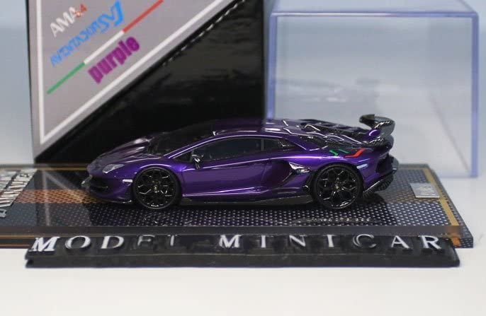 北箱 ミニカーランボルギーニ アヴェンタドール パープル