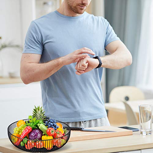 BESPORTBLE Cesta de arame de frutas de ferro arte tigela para lanche e frutas vegetais para decoraçã