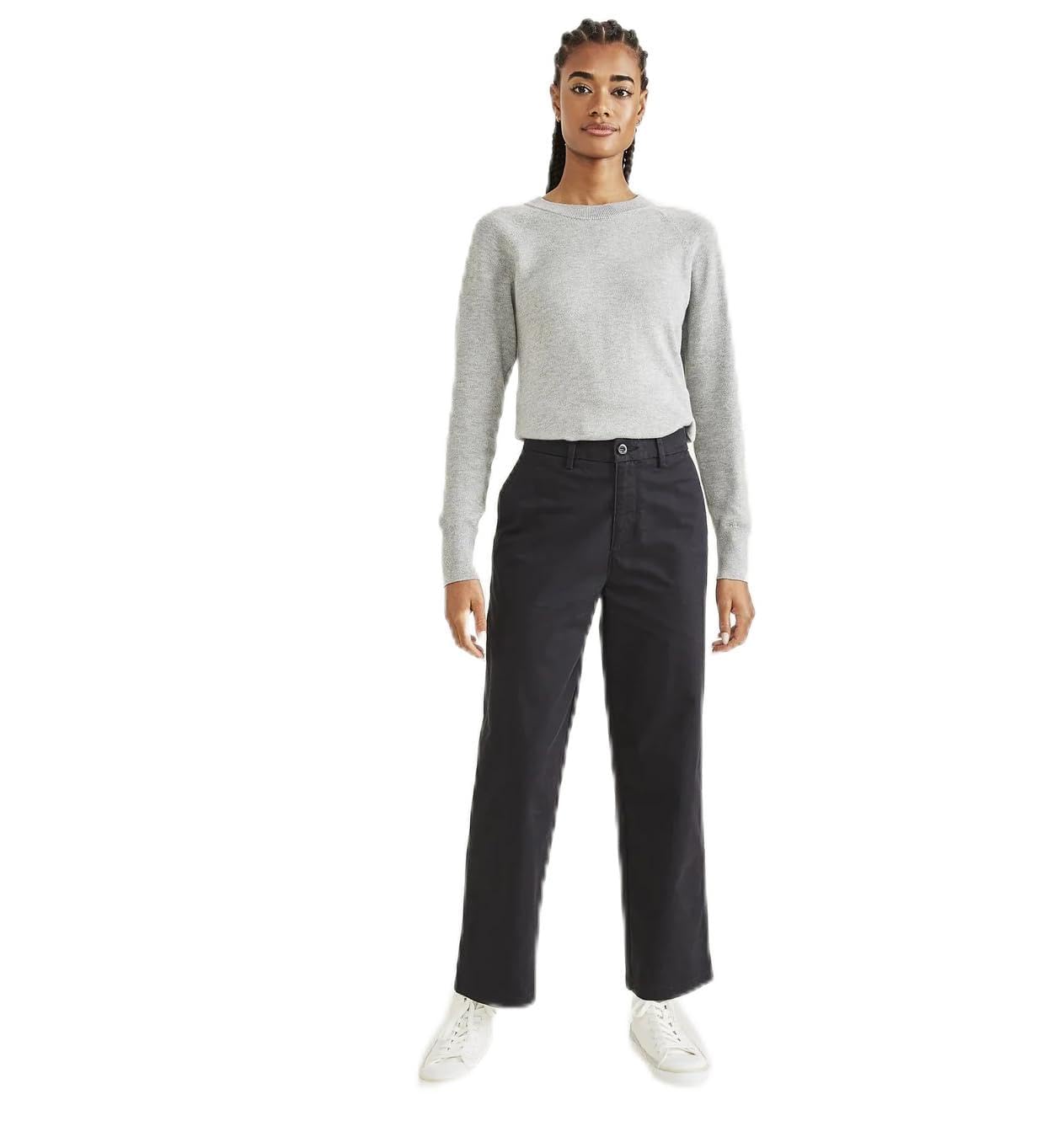 High Waist Weekend Chino Straight Fit Pantolon Kadın