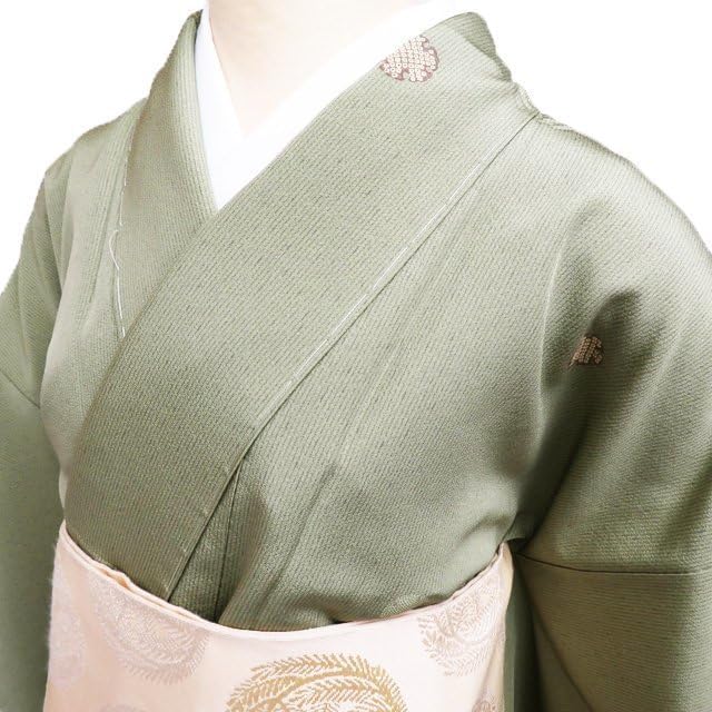無地小紋 白虹暈 八掛付き 正絹 反物 無地小紋 白虹暈 八掛付き 正絹 反物 正絹 色無地着物（38センチ幅 /