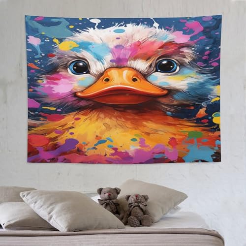 Tapisserie murale canard avec impression 3D relief pour décoration intérieure