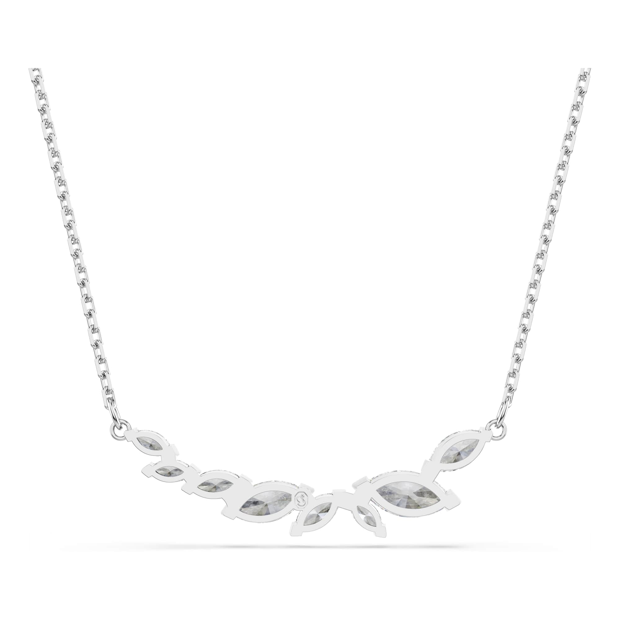 Swarovski Mesmera Collar, Talla Marquesa, Blanco, Baño De Rodio