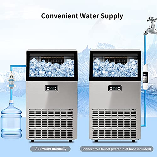 Máquina comercial de hielo de mostrador 100 lbs/24H con barrena miniatura 5