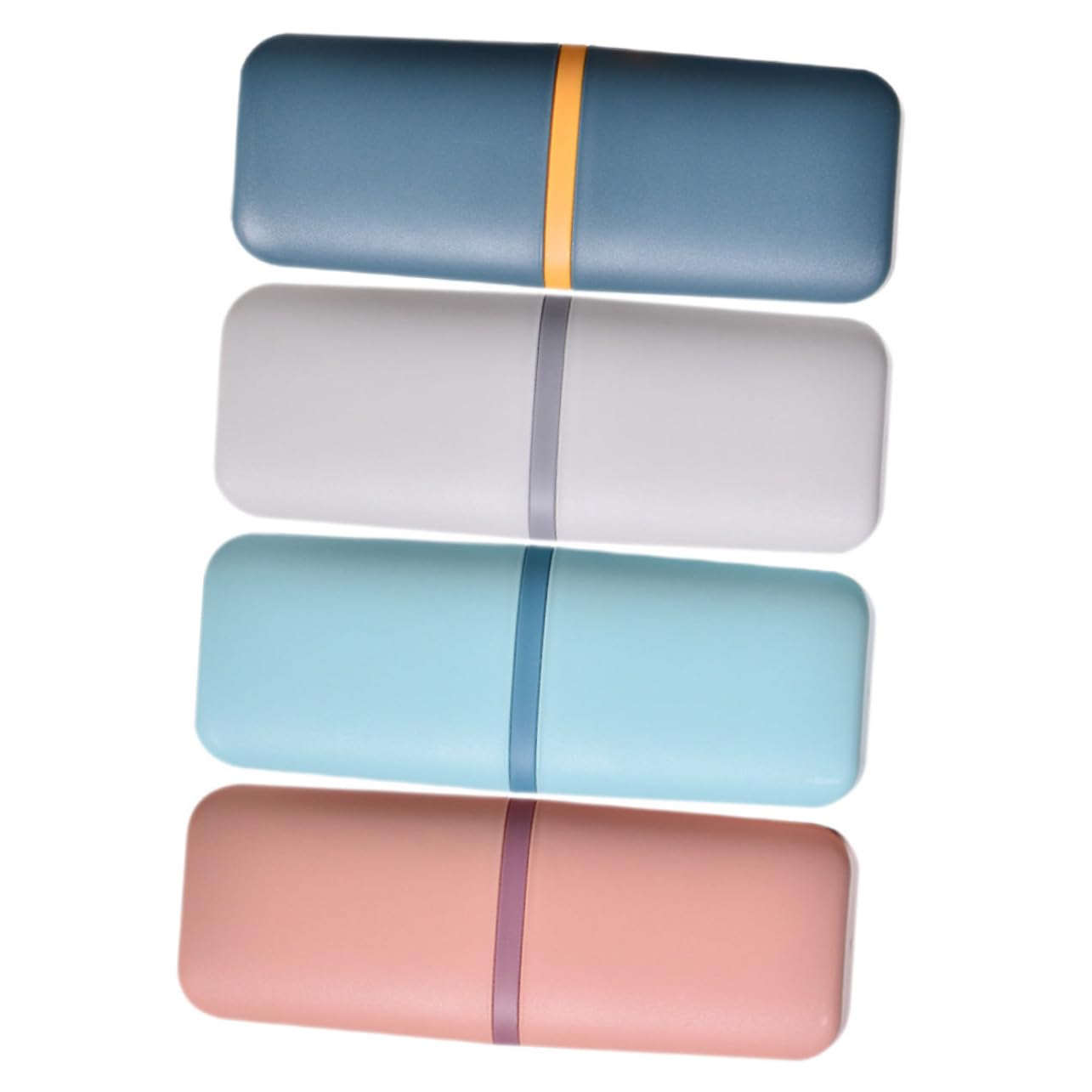 STOBAZA Caja De Cepillo De Dientes Portátil De Estuche De Almacenamiento para Pasta De Dientes Y Cepillo para Y Uso Casa Colores Pastel 4 Piezas X 4