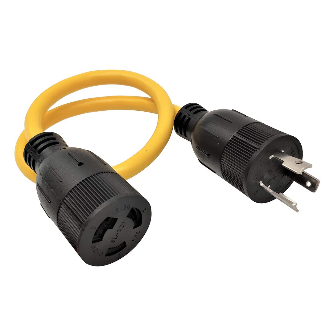 Parkworld 61773 NEMA L5-20P to L6-20R Adapter Cord, Twist Lock L5