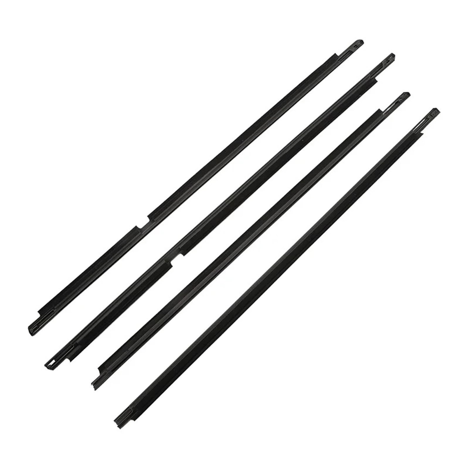 Sifusm Black Rubber Seal 4Pcs Window Rubber Trim For Toyota For Land For Cruiser Lc100 Series For Lexus Lx470 1998-2007 75740-60030 Weatherstrip Chrome/ Strip(Black)