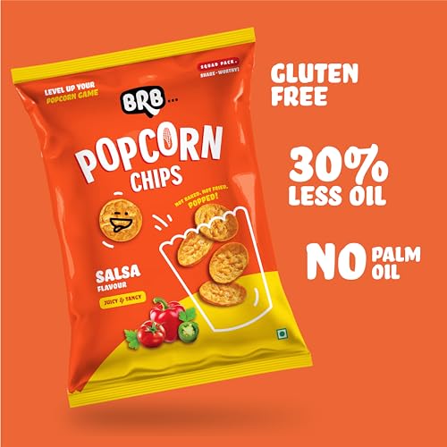 Image of BRB Corn Popped Chips | Popcorn & Nachos Upgraded | Not Baked. Not Fried. | Salsa Flavour | 5 Packs X 48 Grams