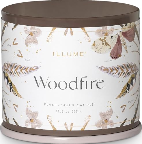 Image of Illume, Candle Tin Woodfire Vanity 11.9 Ounce