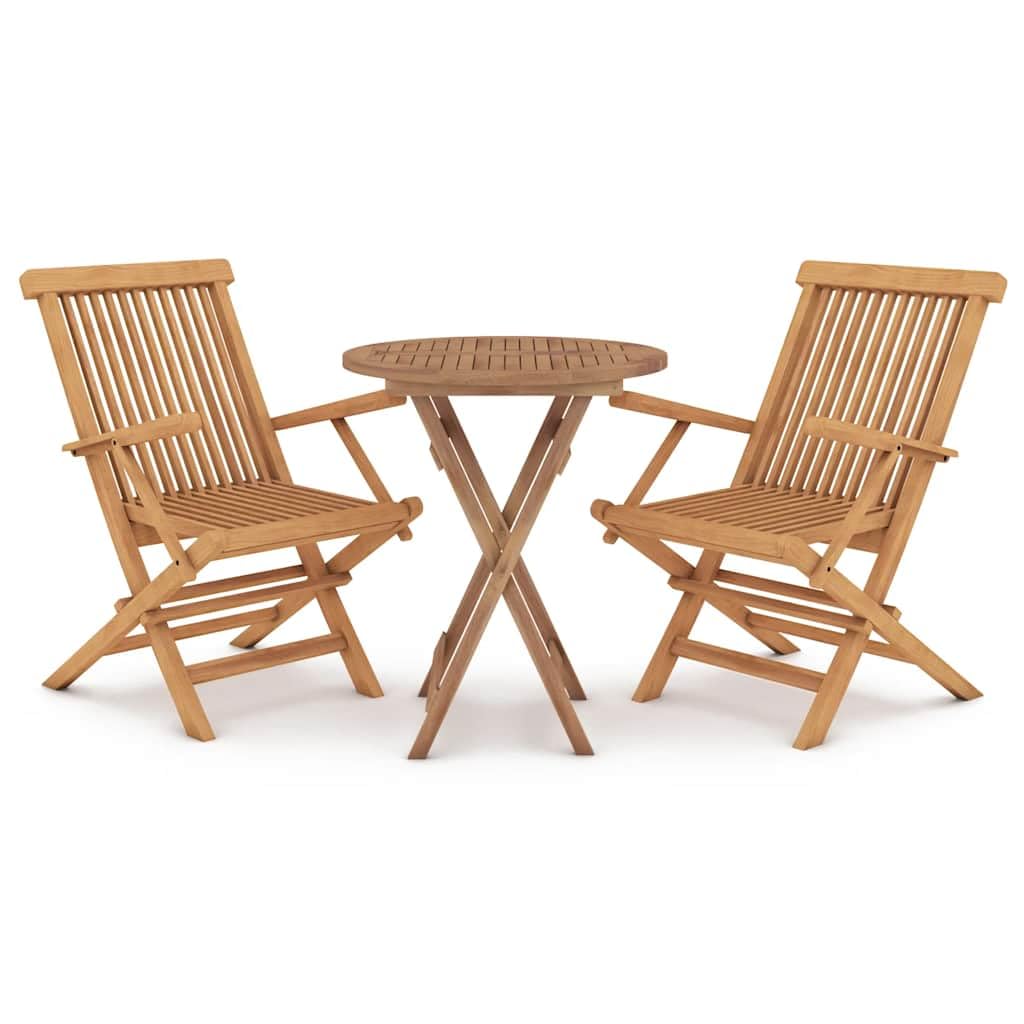 Mobili da giardino in teak pieghevoli: mobili da giardino pieghevole in legno di teak da 3 pezzi