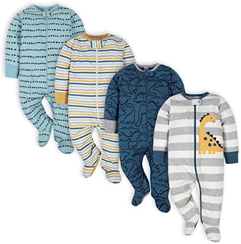 Gerber Baby Boys' 4 Pack Sleep 'N Play Footie