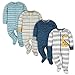 Gerber Baby-Jungen 4er-Pack Sleep'N Play Strampler und Kleinkind-Schlafanzüge, Dinosaurierblau, 0–3 Monate