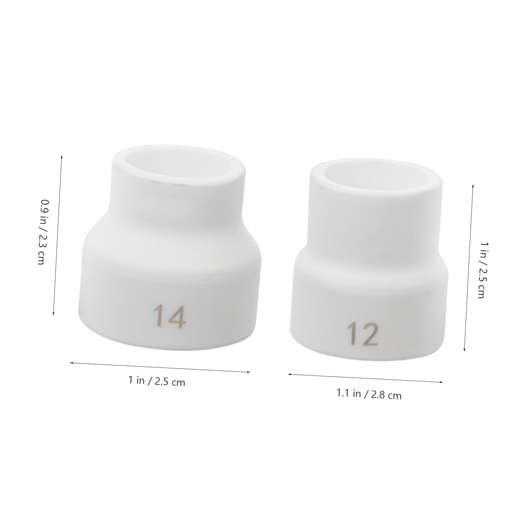 8piezas Taza De Repuesto Para Antorcha Tig Boquilla Cerámica De Oxido Para Compatible Soldadura De Alta Temperatura