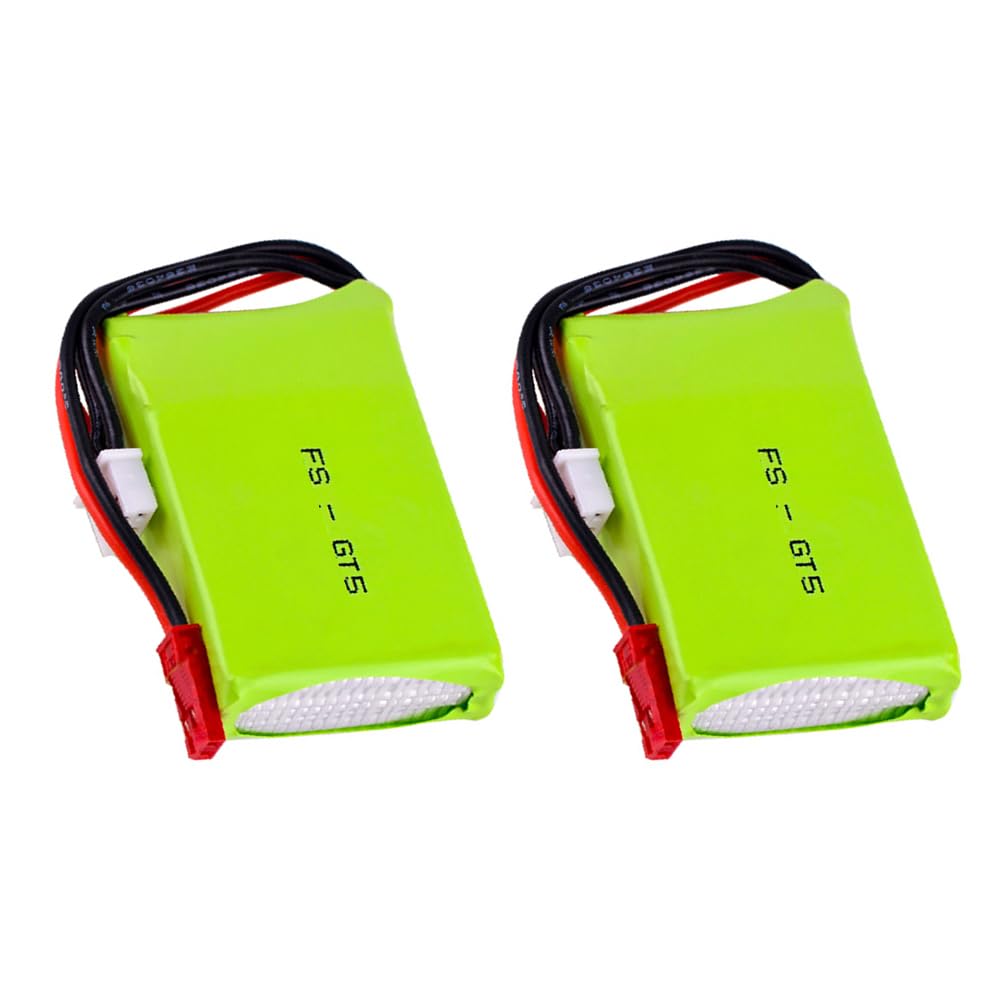 Pack 2 Baterías Lipo 7,4 V 1500 MAh Con Cargador USB Para Transmisores RC Flysky