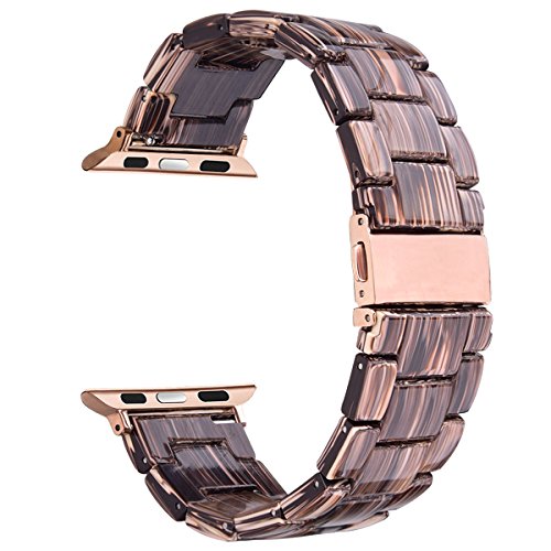 V-Moro Compatible 38mm 40mm iWatch Band Women Men- Fashion Resin Apple Watch B