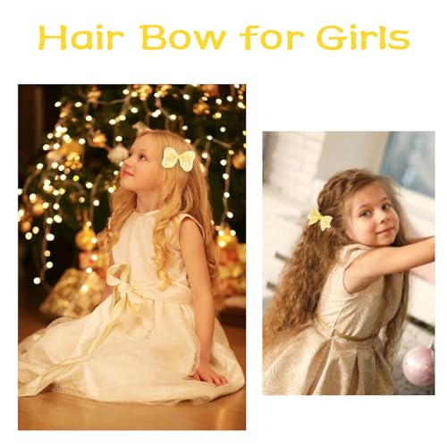 3 Pinzas de Pelo AMCAMI Brillo Dorado miniatura 4