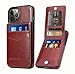 Seabaras iPhone 12 Pro Max Wallet Case with Credit Card Holder for Women Men PU Leather Wallet Case for iPhone 12 Pro Max 6.7 inch (Sepia Brown)