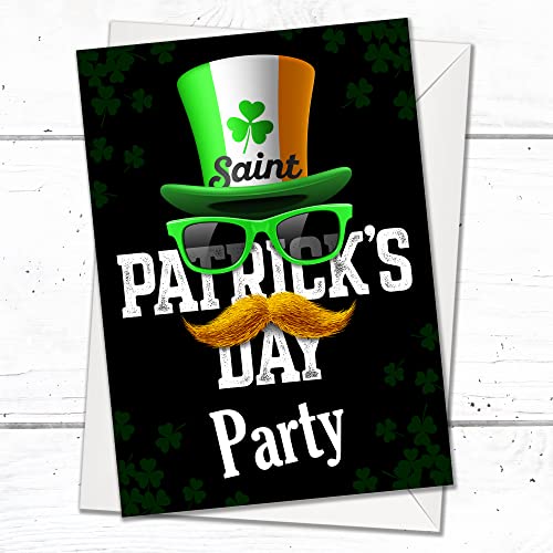 Olivia Samuel 20 x St Patrick's Day Party Invites from A6 Double Sided Cards with Envelopes, Green - Image 3