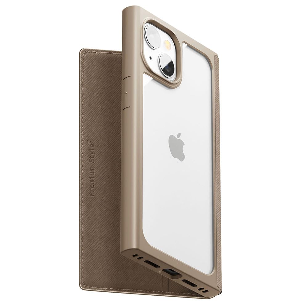 iPhone11.15スクエア Amazon.co.jp: iPhone15 ガラスフリップケース スクエアデザイン