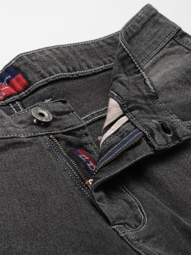 Image of Allen Cooper Slim Mid Rise Stretchable Denim Jeans for Men