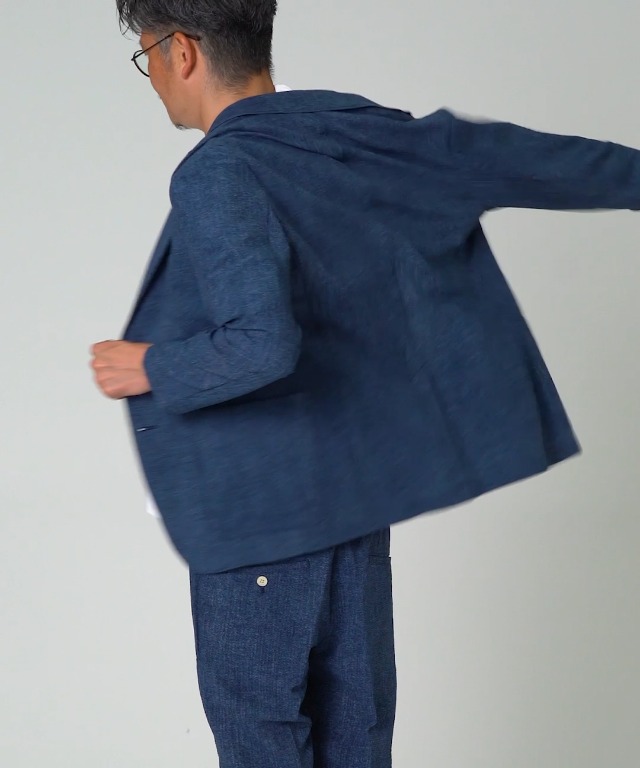 BEAMS デニムプリント シアサッカー 2ボタン ジャケット パンツ　セット BEAMS HEART（ビームス ハート）【9/4再値下げ】デニムプリント