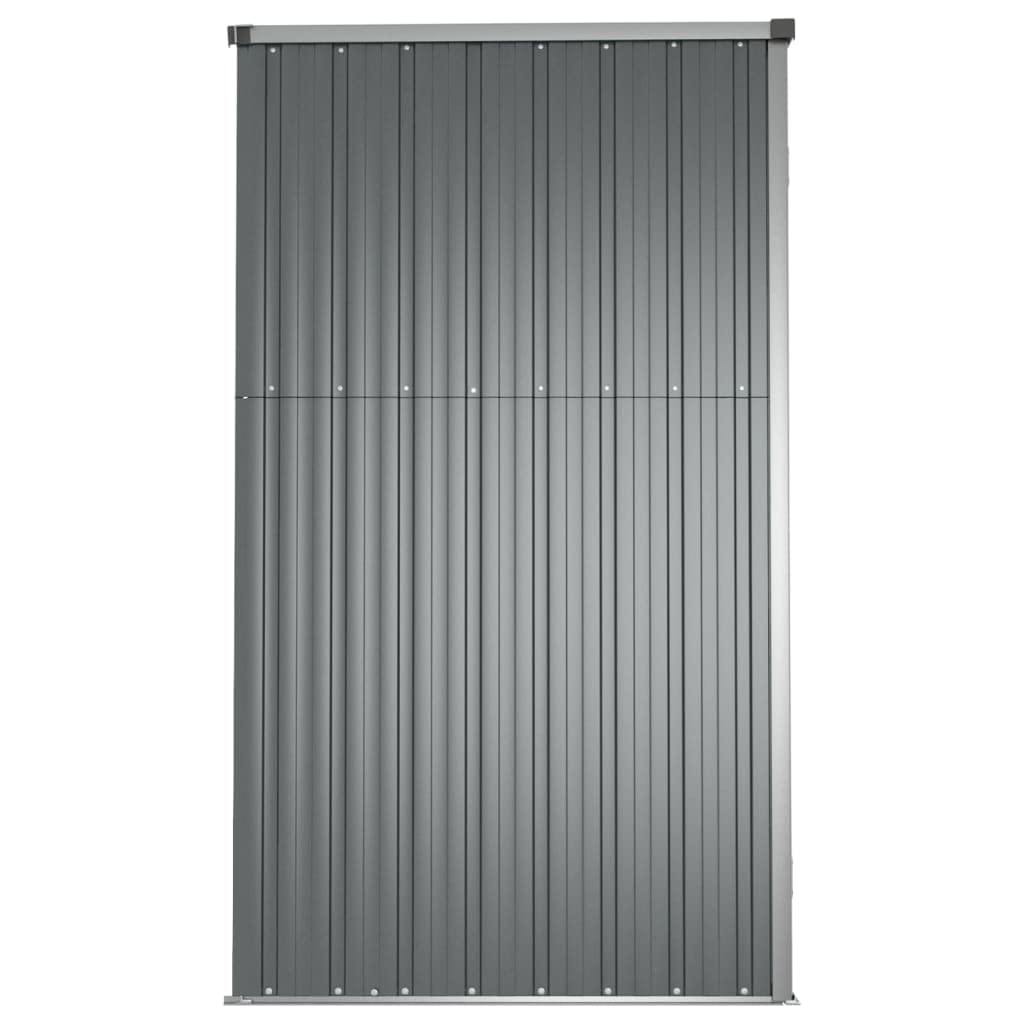 vidaXL Tuinschuur 161x89x161 cm gegalvaniseerd staal grijs, gereedschapsschuur, tuinhuis, schuur, berging, tuinberging, schuurtje, bergingsschuur