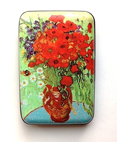 Poppies and Daisies - Van Gogh Armored Credit Card RFID Block Wallet and Cash Holder