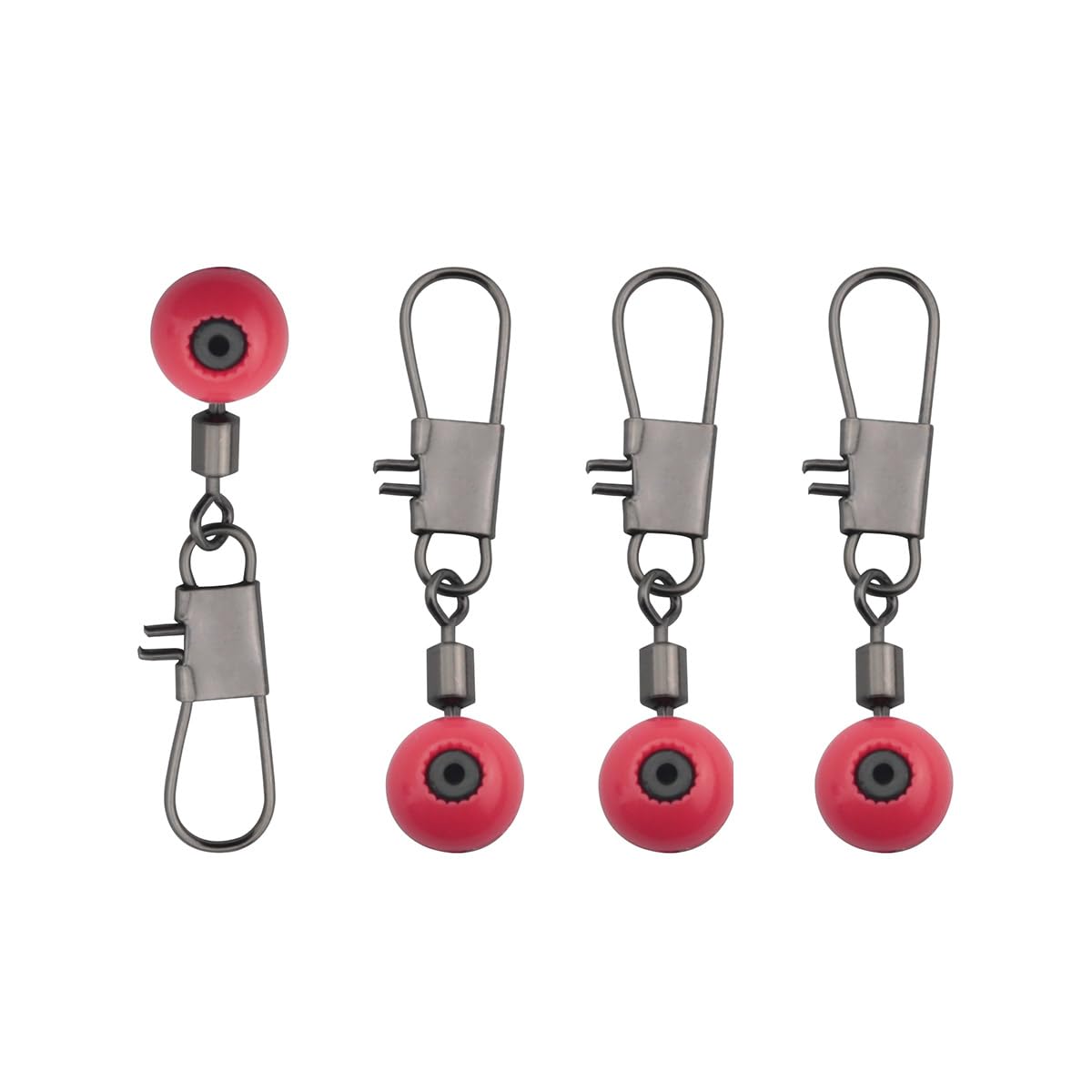 JianLing 50PCS Stainless Steel Sea Fishing Space Bean B-Type Horoscope Ring Boat Fishing Connector Large Float Holder Sea Rod Big Belly Drift Fishing Line Slide Connector for Lua Fishing