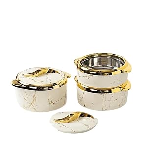 Yatingzhang Marmorlook Kasserollen-Set 3-teilig