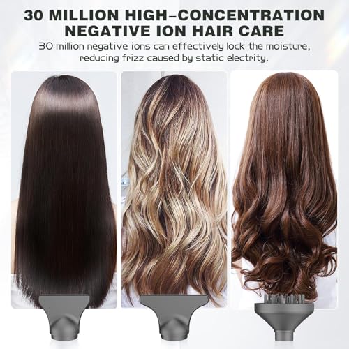 Image of slopehill Professional Ionic Hair Dryer with Diffuser - Lightweight, Compact, Powerful & Fast Salon Blow Dryer with High Speed Brushless Motor for Travel, Women & Men Ceramic, Black