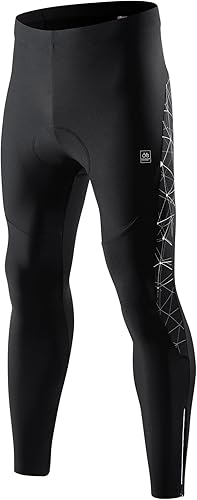 Santic Mallas de ciclismo para hombre pantalones acolchados de ciclismo pantalones de bicicleta pantalones de bicicleta reflectantes para invierno