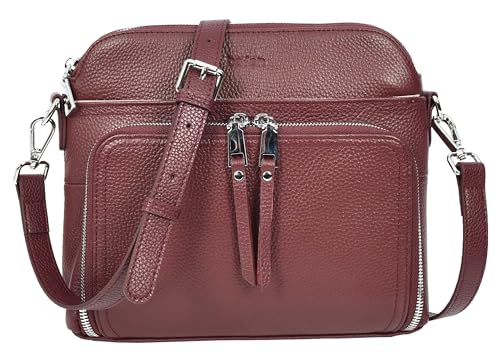 Sac à bandoulière en cuir véritable Skye pour femme : idéal du bureau aux sorties